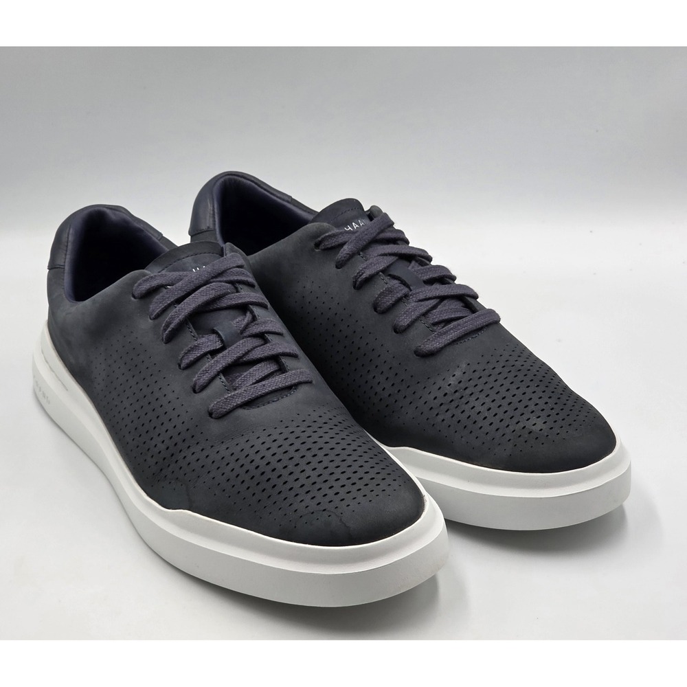 Cole Haan GrandPrø Rally Laser Cut Sneaker Navy Nubuck Mens 10.5 C31422 Comfort